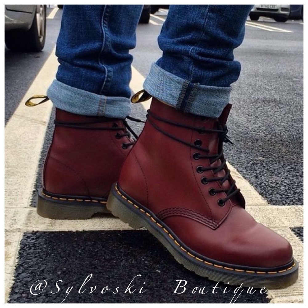 🔥 Dr. Martens Men's 101 Boot Cherry NWT - Picture 1 of 7